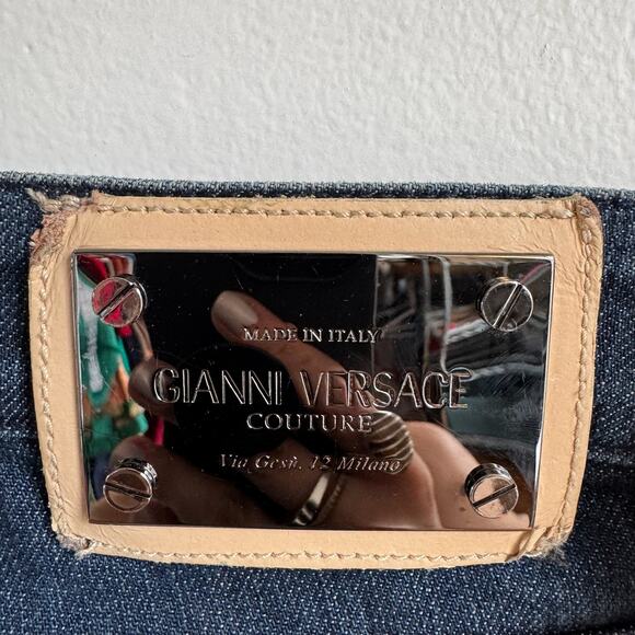 Vintage Y2K GIANNI VERSACE COUTURE Low-Rise Jeans - Picture 9 of 12